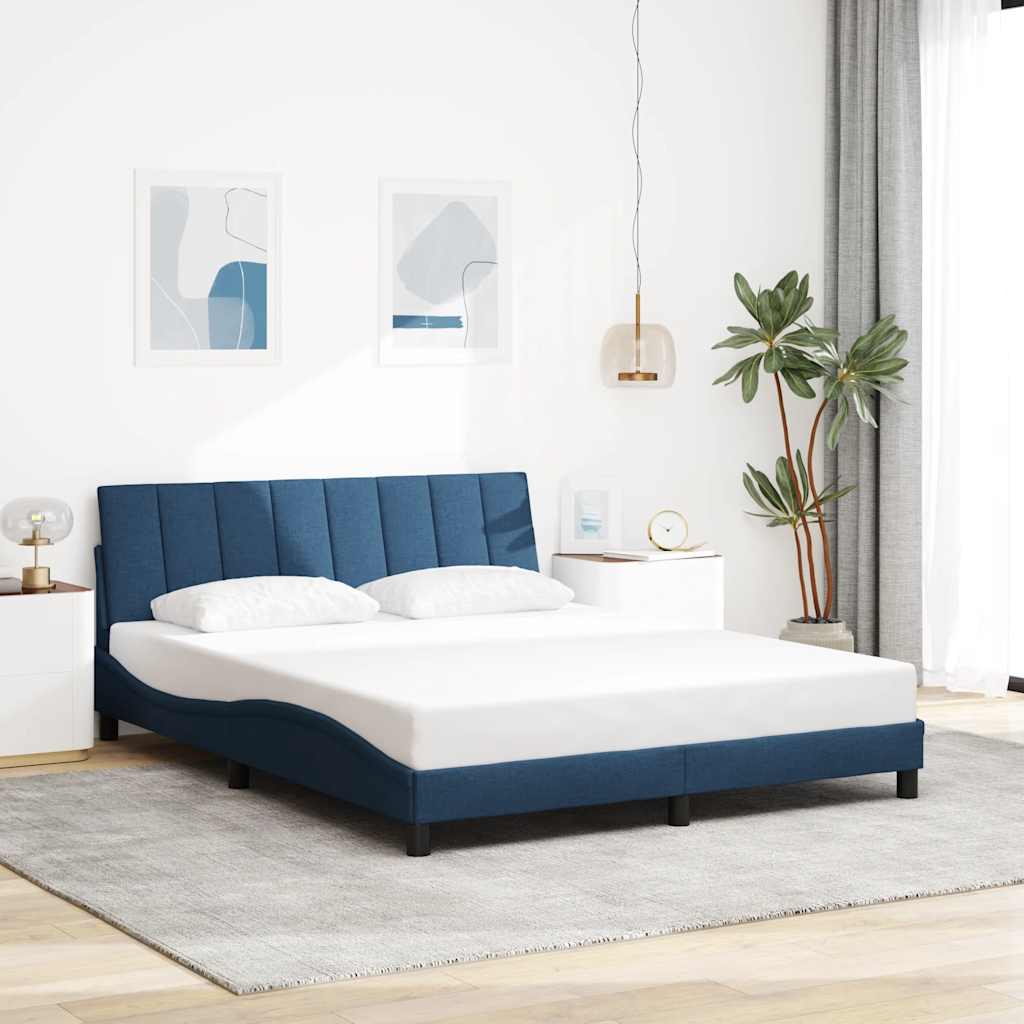 Cadre De Lit Sans Matelas Hanko Tissu