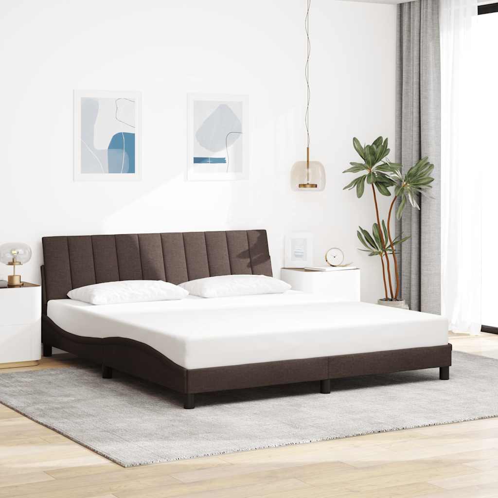 Cadre De Lit Sans Matelas Hanko Tissu