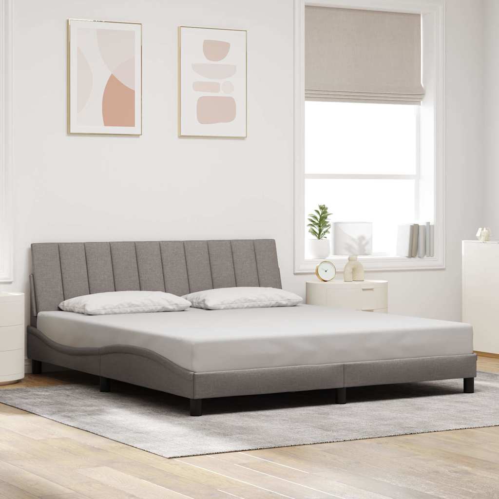 Cadre De Lit Sans Matelas Hanko Tissu