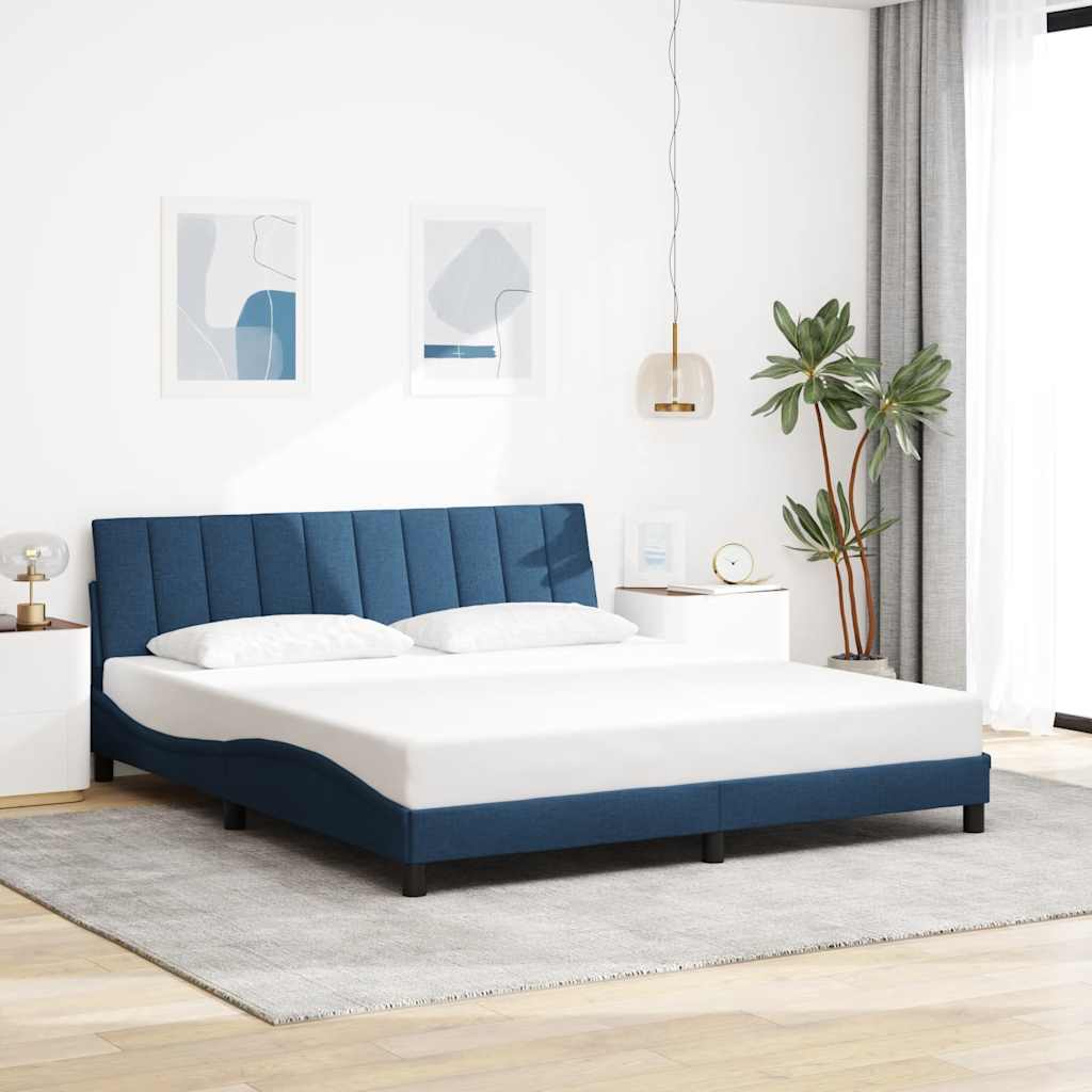 Cadre De Lit Sans Matelas Hanko Tissu