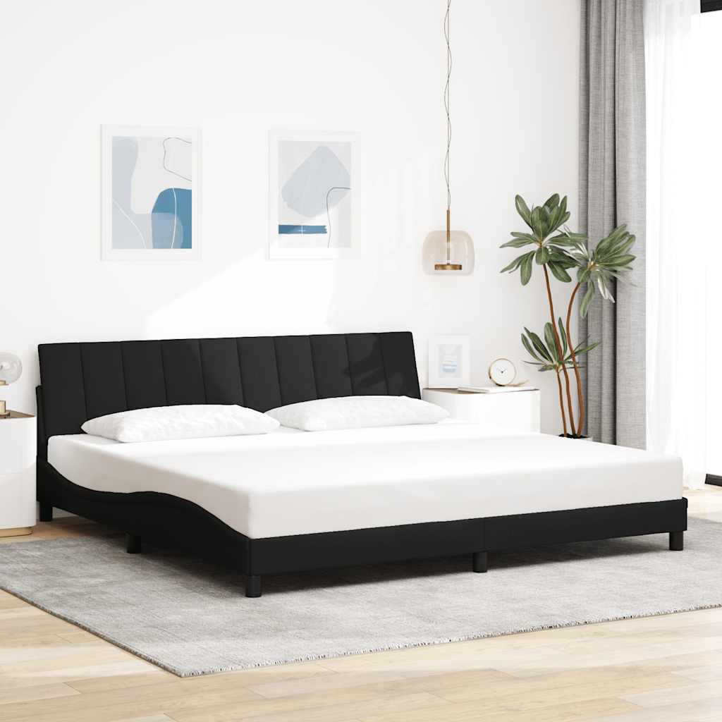Cadre De Lit Sans Matelas Hanko Tissu