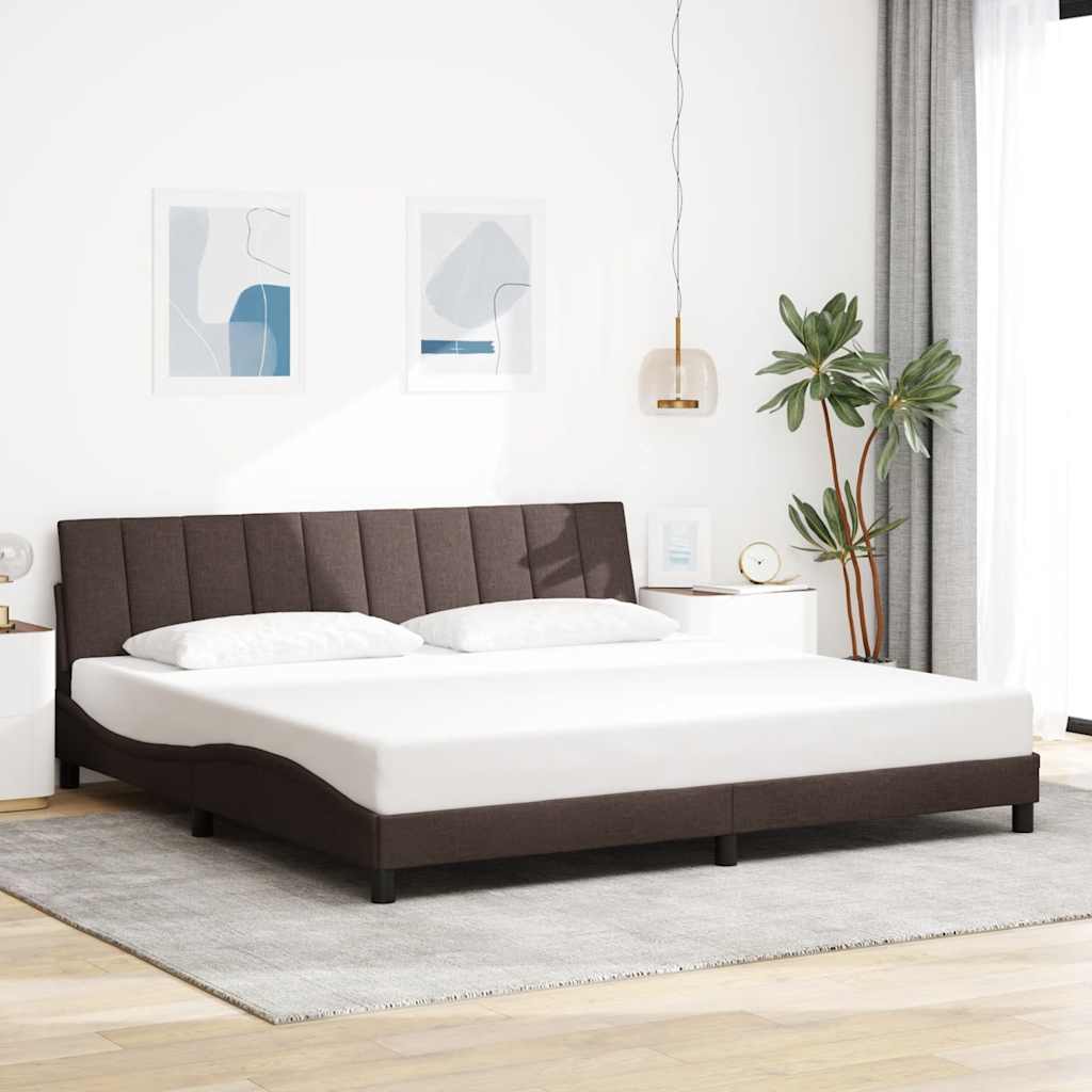 Cadre De Lit Sans Matelas Hanko Tissu