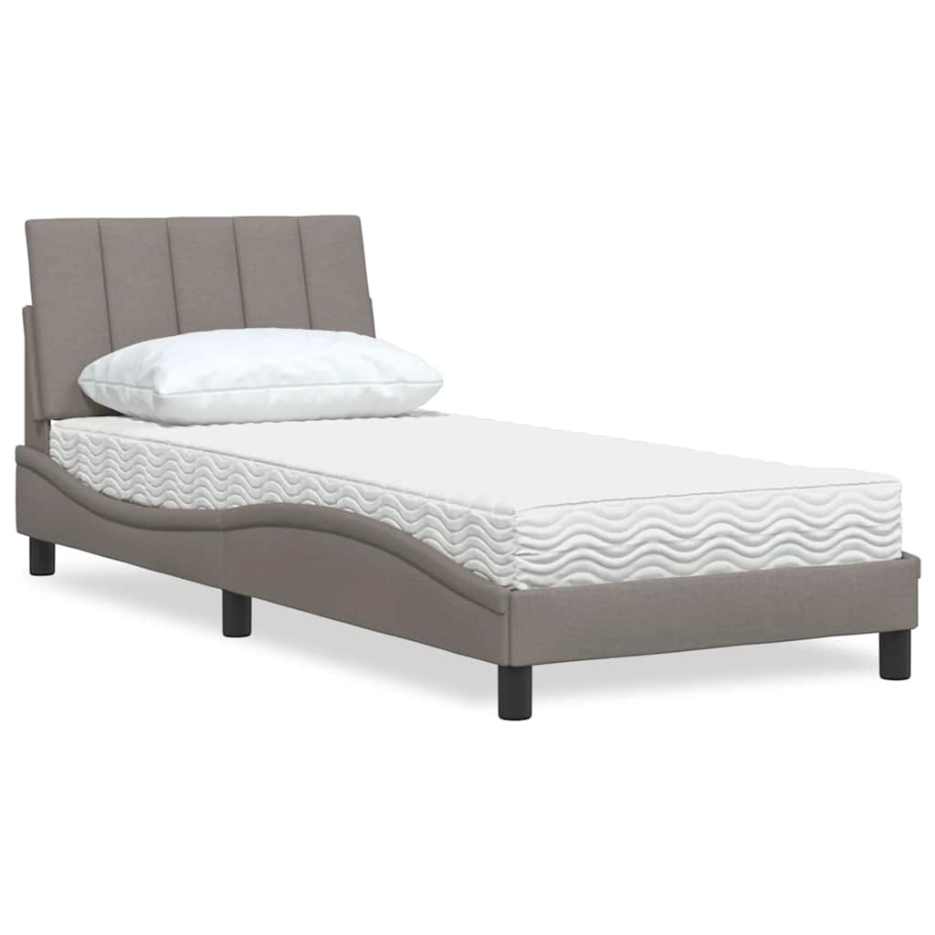 Lit Avec Matelas Hanko Tissu