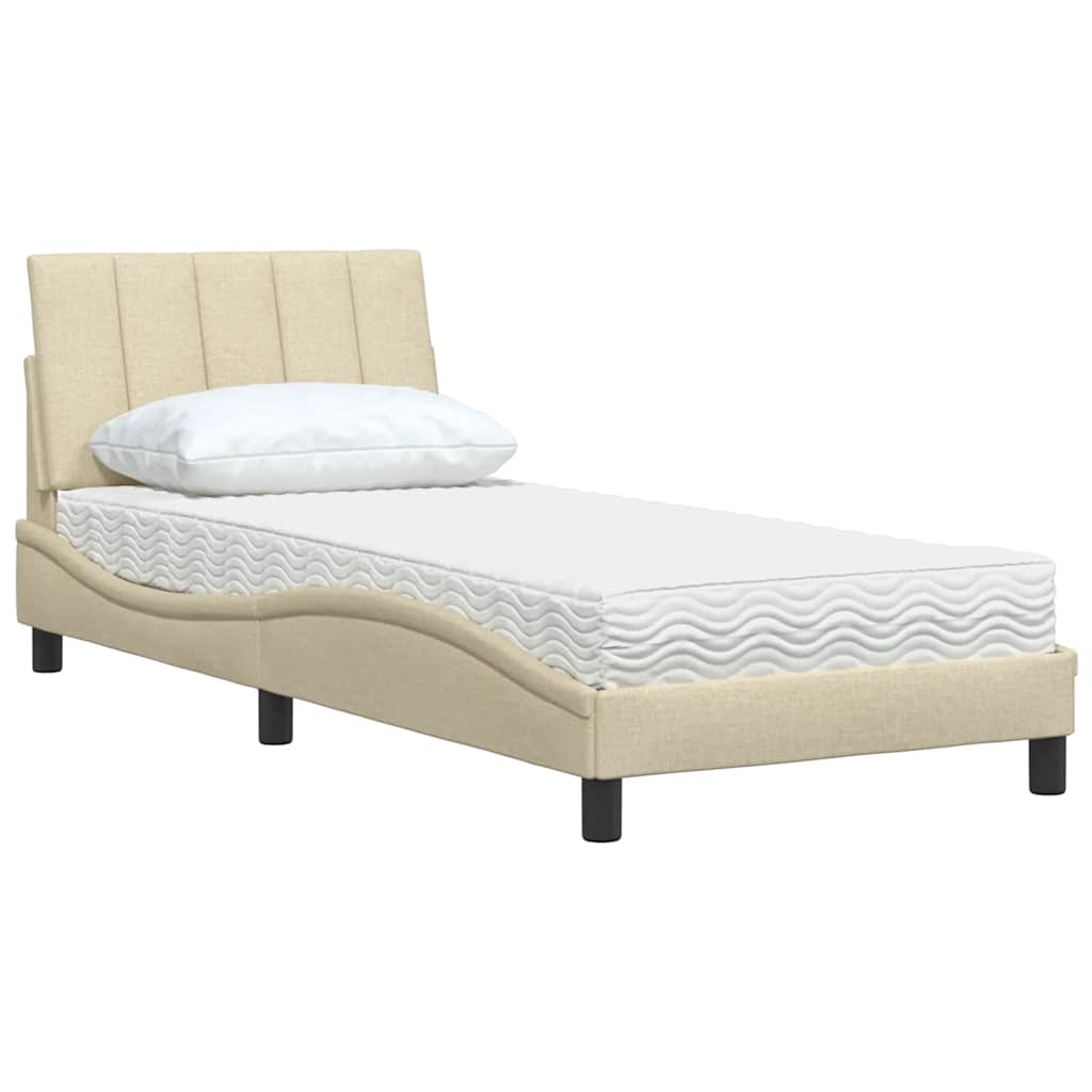 Lit Avec Matelas Hanko Tissu