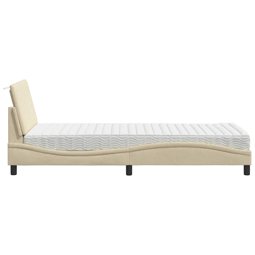 Lit Avec Matelas Hanko Tissu