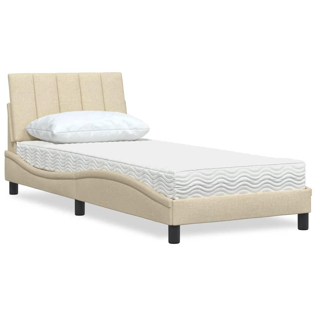Lit Avec Matelas Hanko Tissu