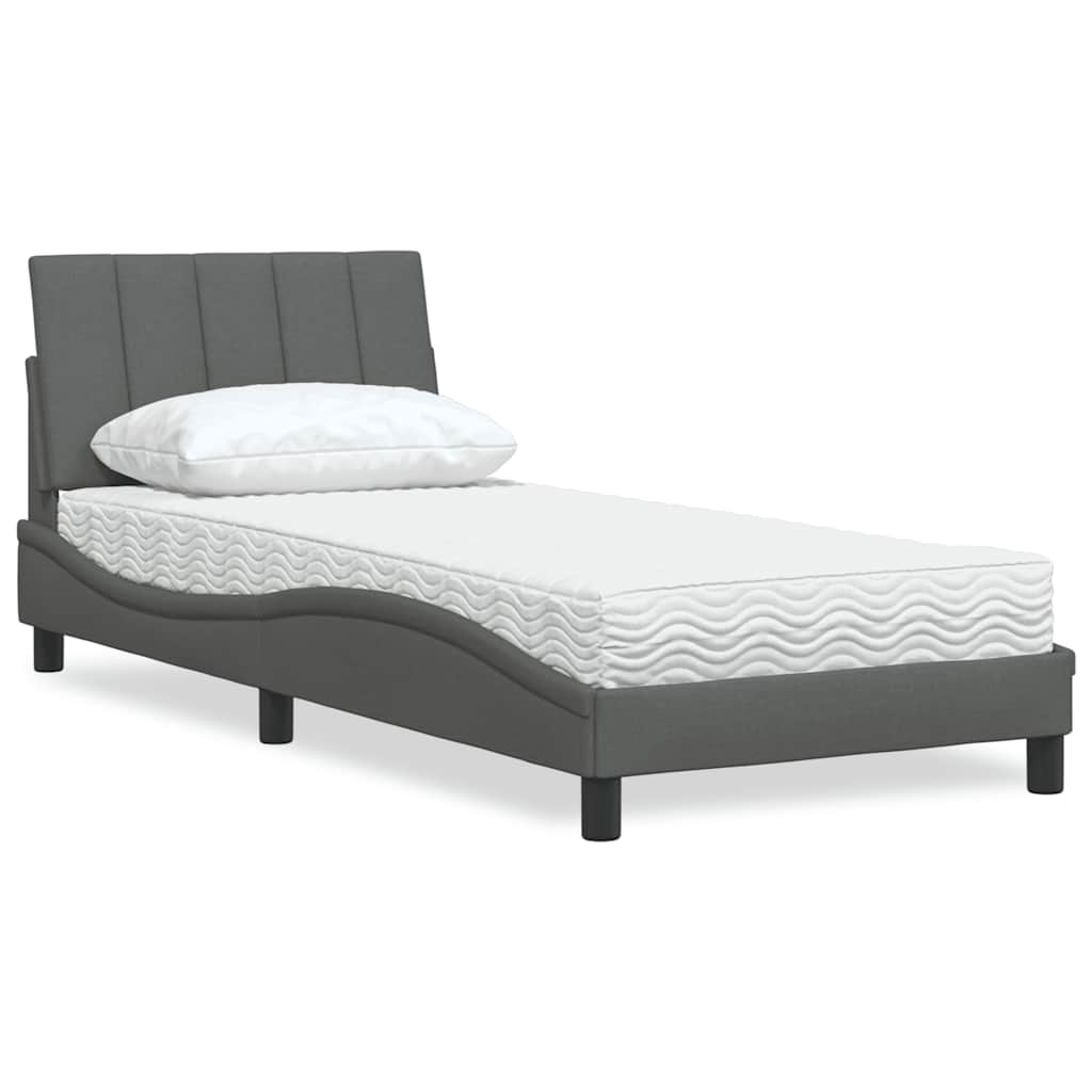 Lit Avec Matelas Hanko Tissu