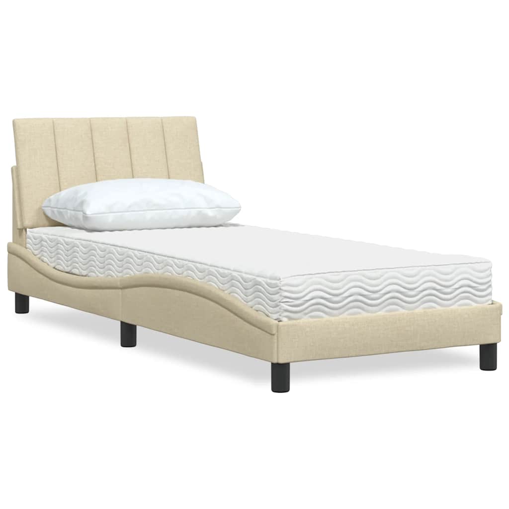 Lit Avec Matelas Hanko Tissu