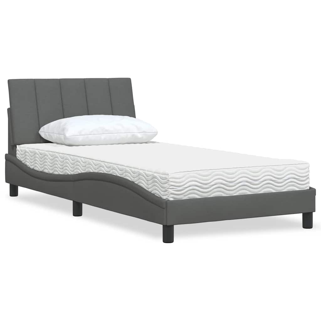 Lit Avec Matelas Hanko Tissu