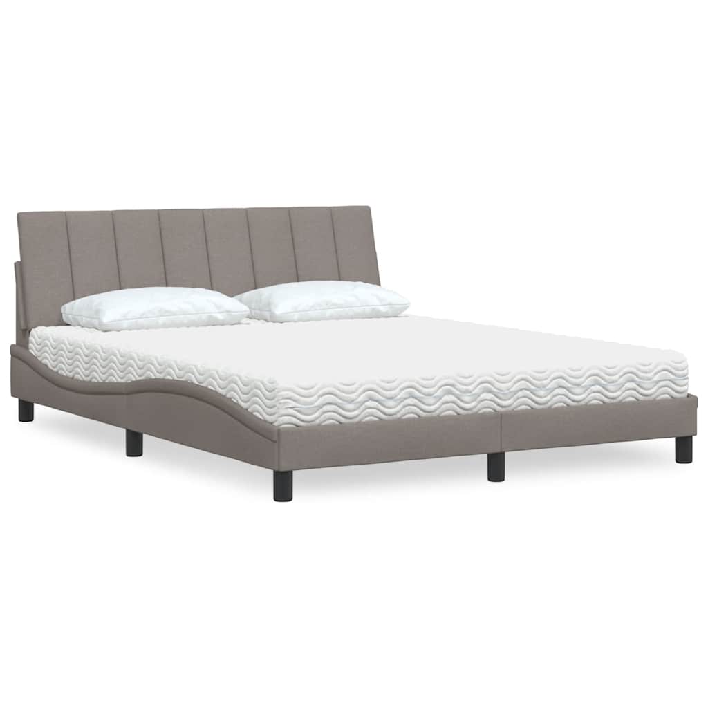 Lit Avec Matelas Hanko Tissu