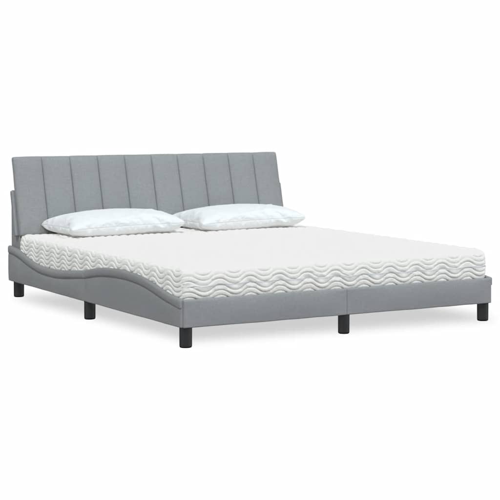Lit Avec Matelas Hanko Tissu