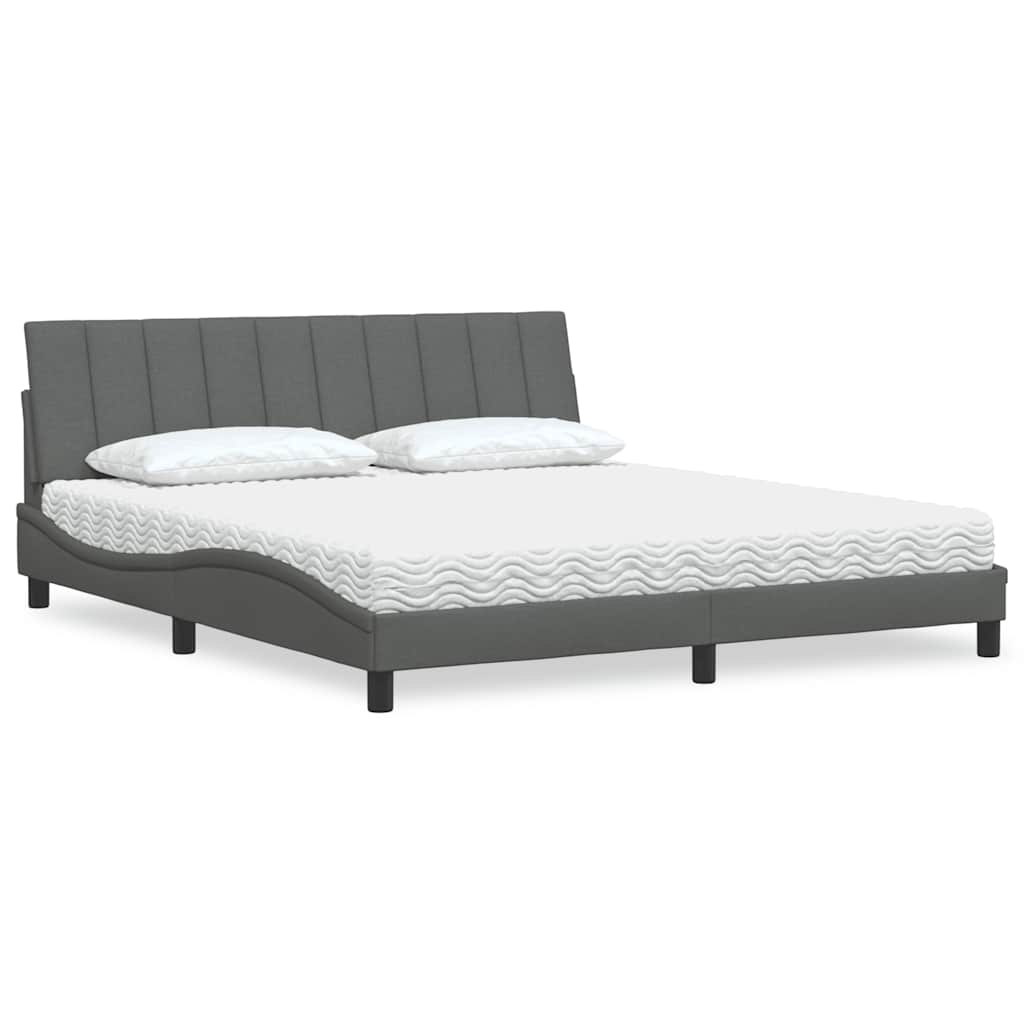 Lit Avec Matelas Hanko Tissu