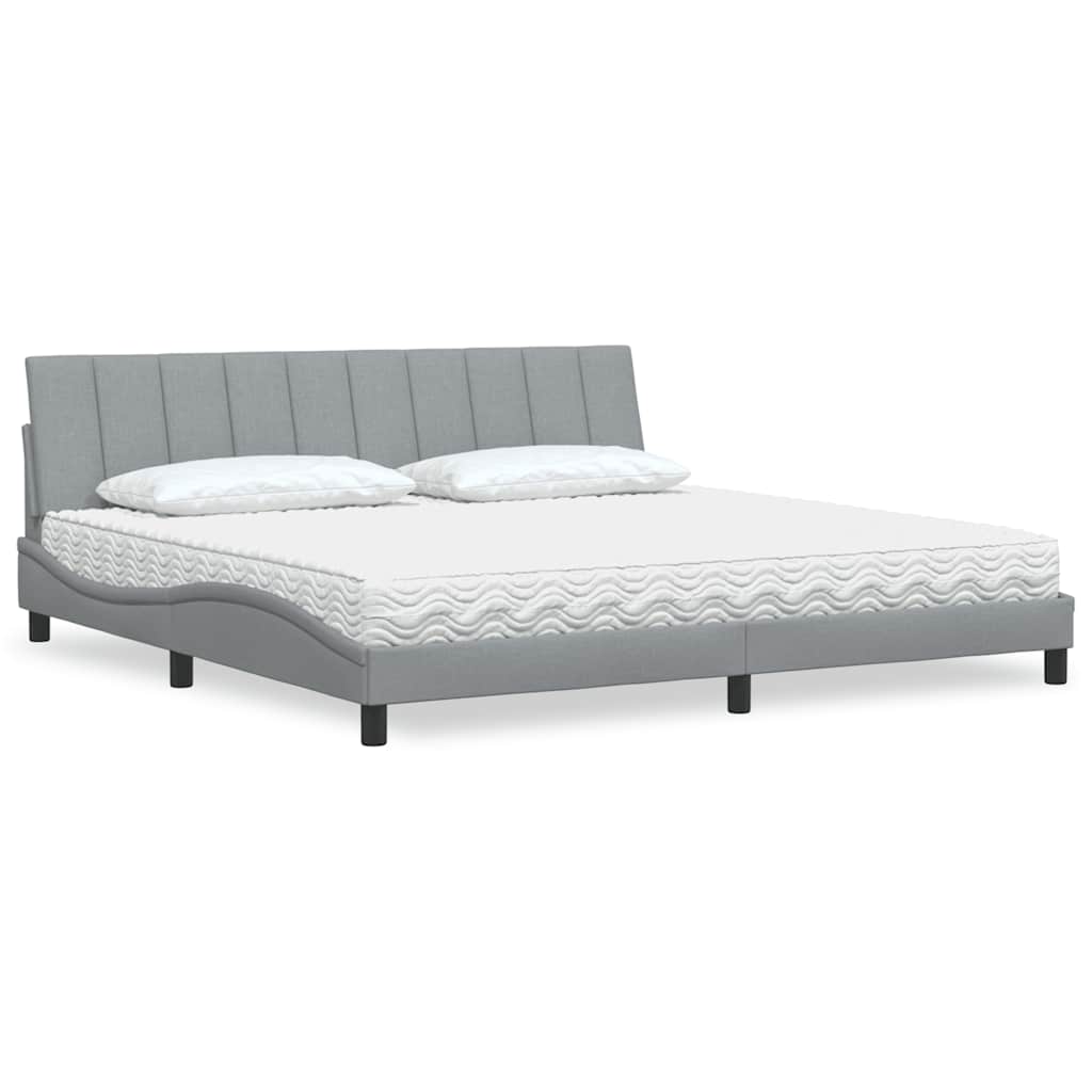 Lit Avec Matelas Hanko Tissu