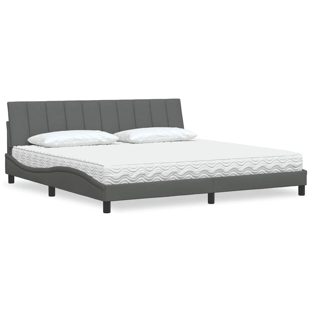 Lit Avec Matelas Hanko Tissu