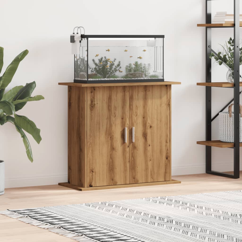 Support D'aquarium En Béton Gris Bois D'ingénierie