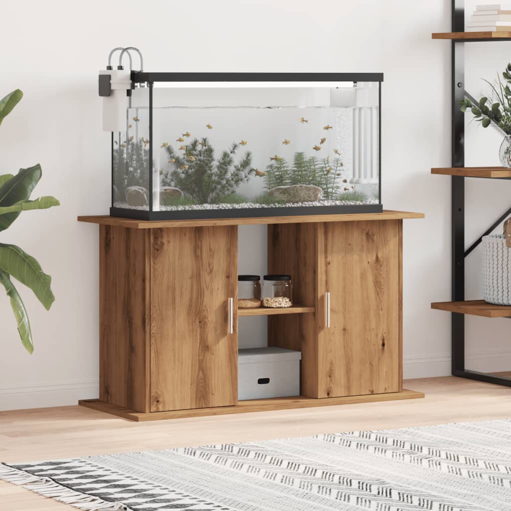 Support D'aquarium En Béton Gris Bois D'ingénierie