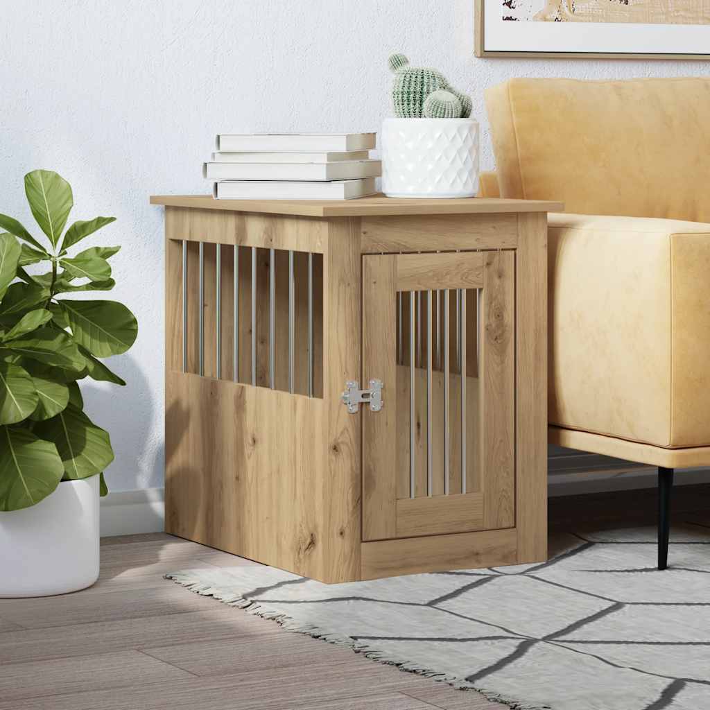 Meuble De Cage Pour Chiens 64,5X80X71Cm Bois D'ingénierie