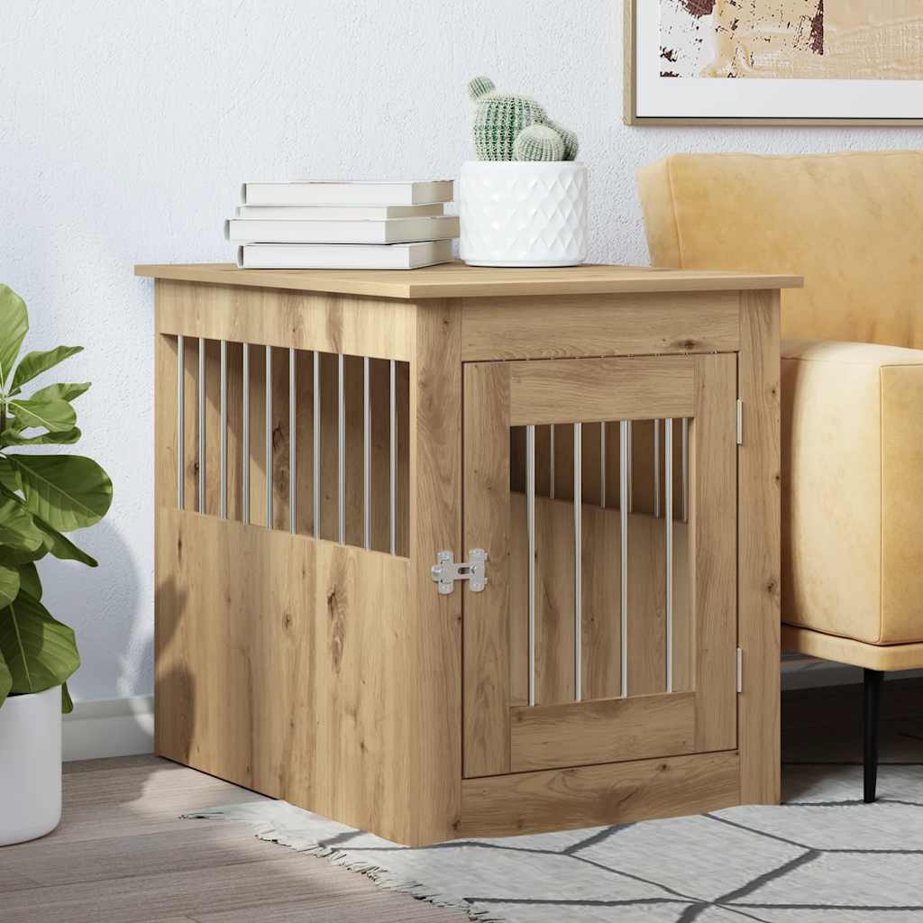 Meuble De Cage Pour Chiens 64,5X80X71Cm Bois D'ingénierie