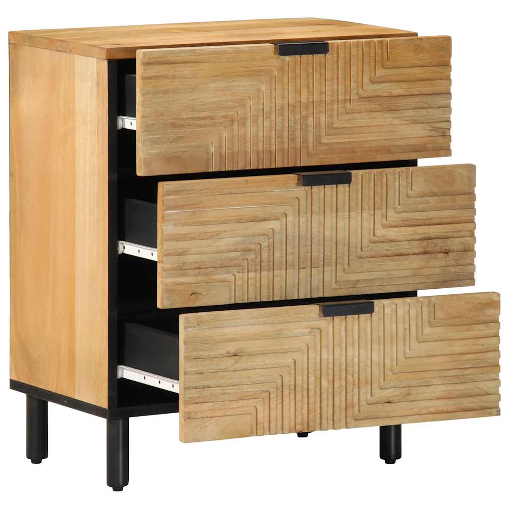 Table De Chevet Marron 50X33X60 Cm