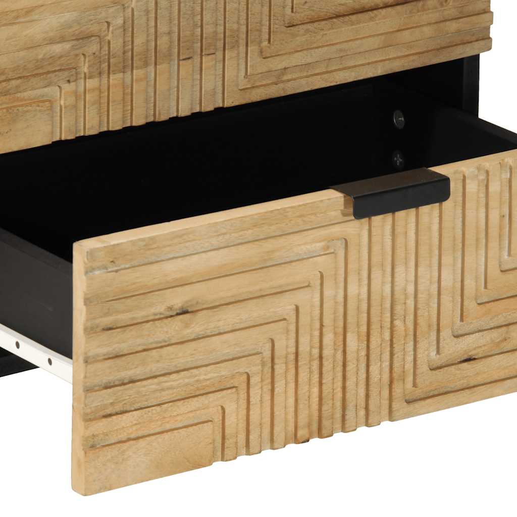 Table De Chevet Marron 50X33X60 Cm