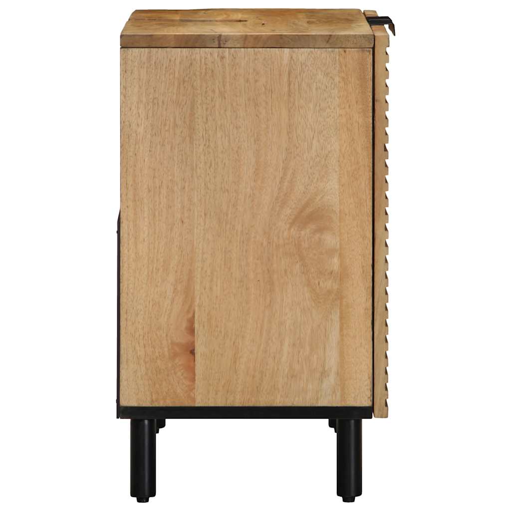 Armoire Lavabo De Salle De Bain Marron Bois Massif De Manguier