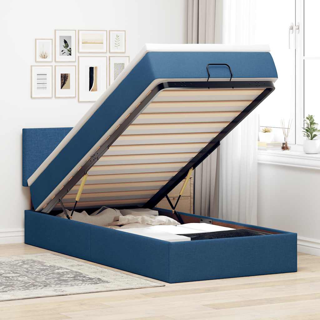 Lit Ottoman Avec Matelas Tissu