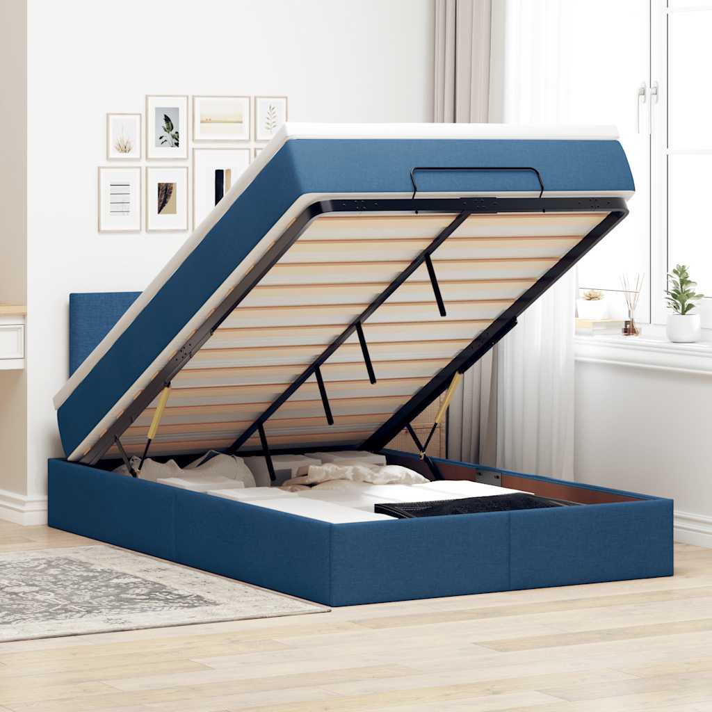 Lit Ottoman Avec Matelas Tissu