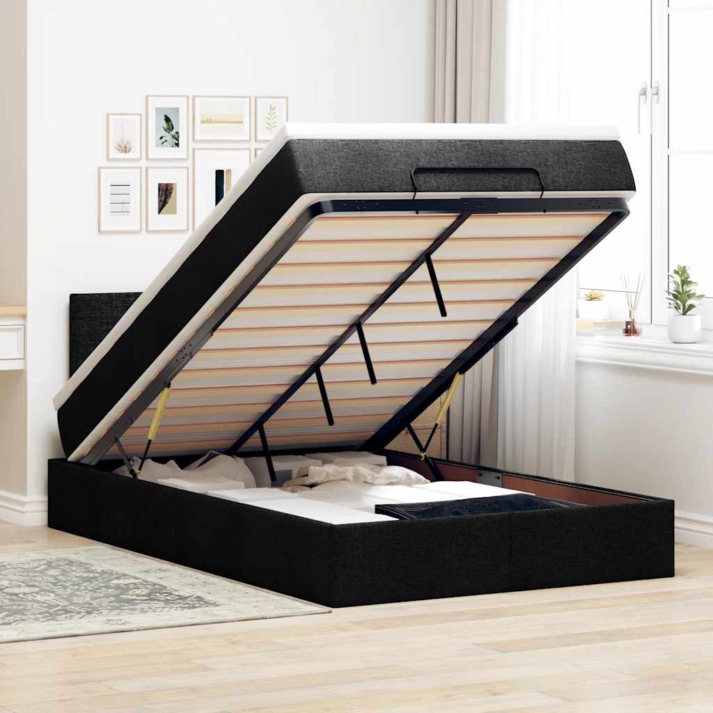 Lit Ottoman Avec Matelas Tissu