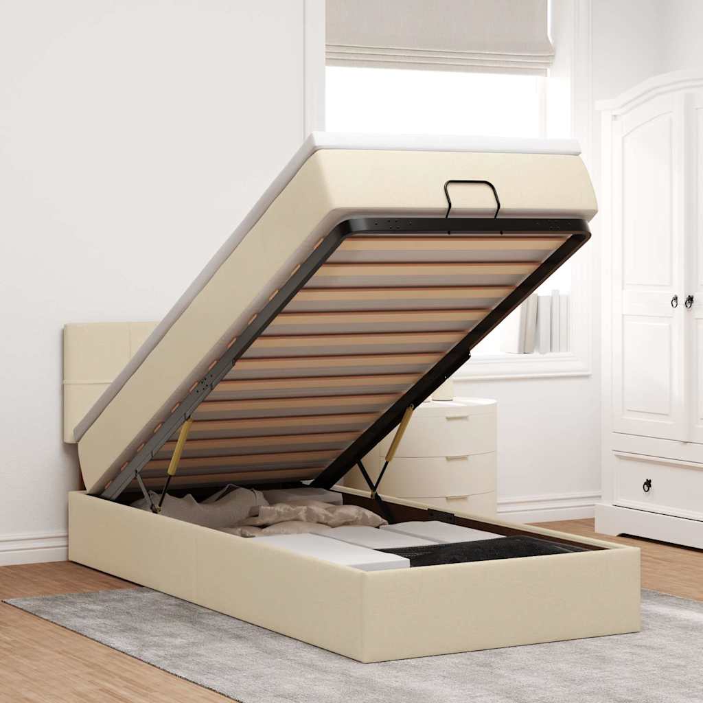 Lit Ottoman Avec Matelas Tissu