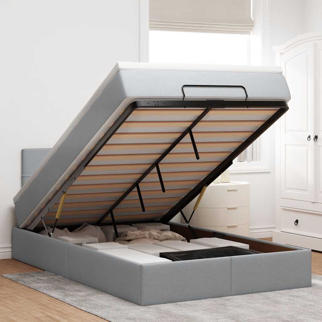 Lit Ottoman Avec Matelas Tissu
