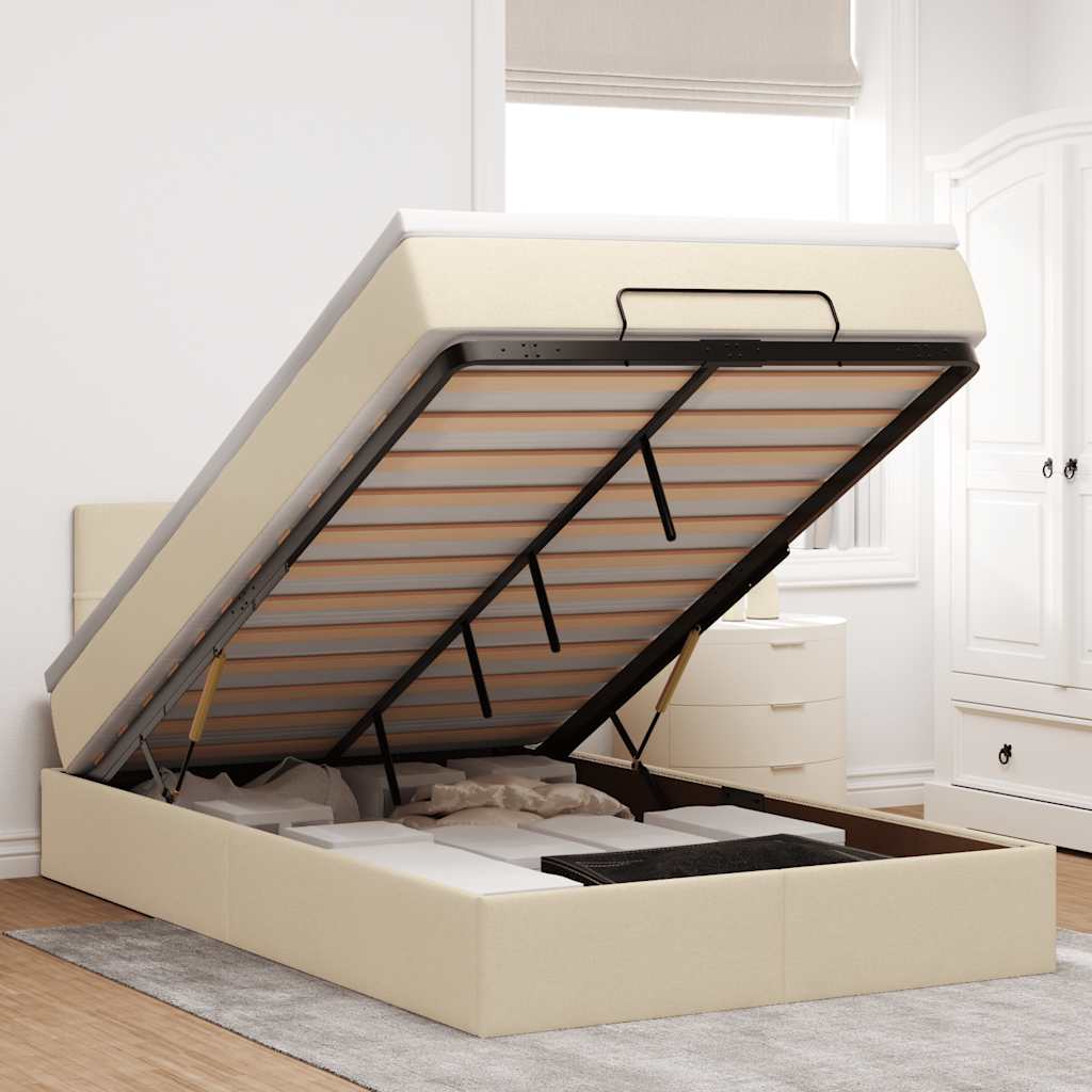 Lit Ottoman Avec Matelas Tissu