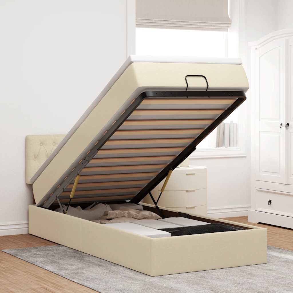 Lit Ottoman Avec Matelas Tissu