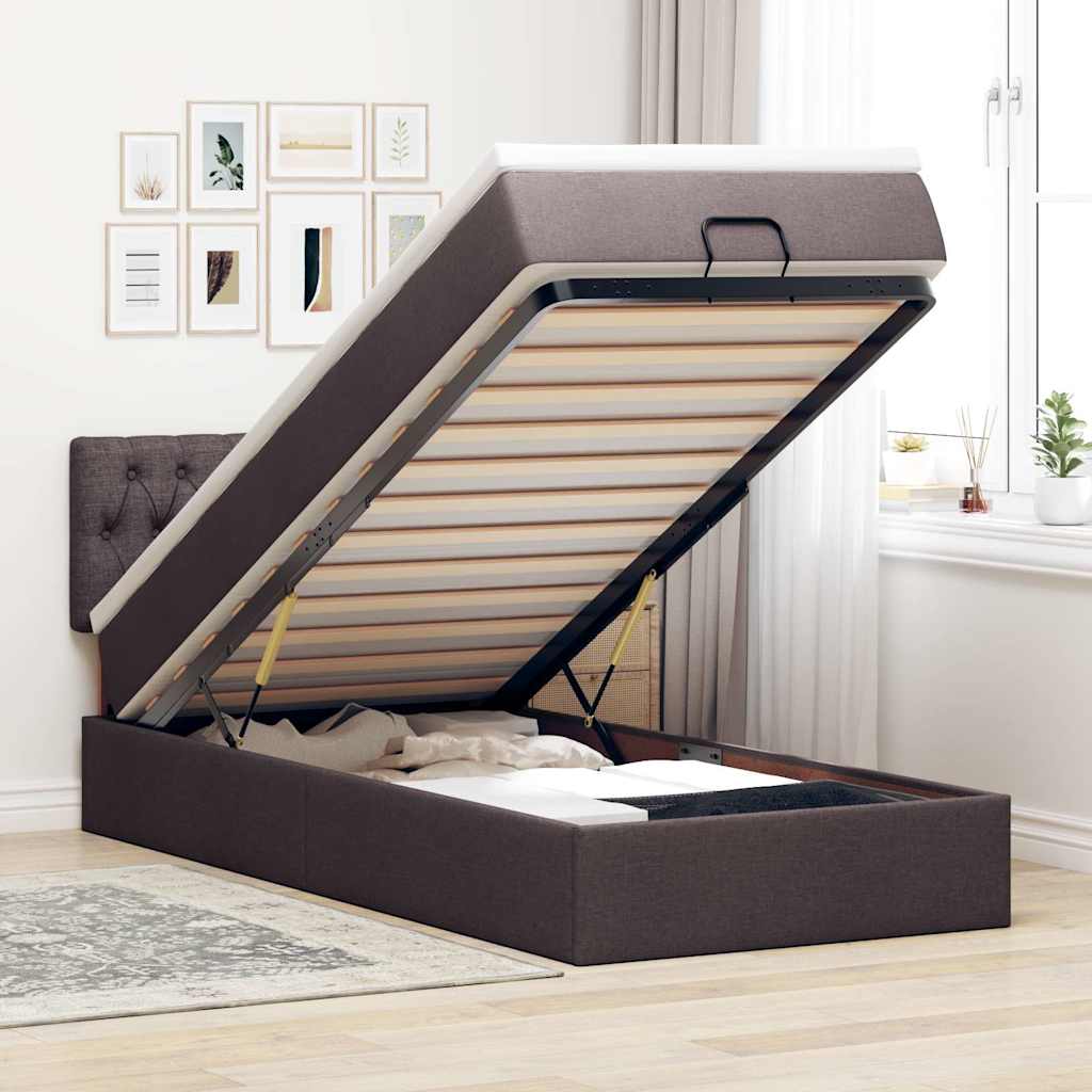 Lit Ottoman Avec Matelas Tissu