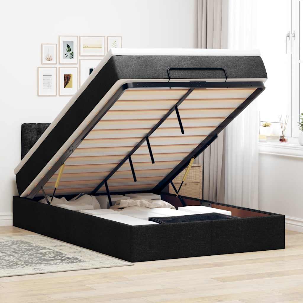 Lit Ottoman Avec Matelas Tissu