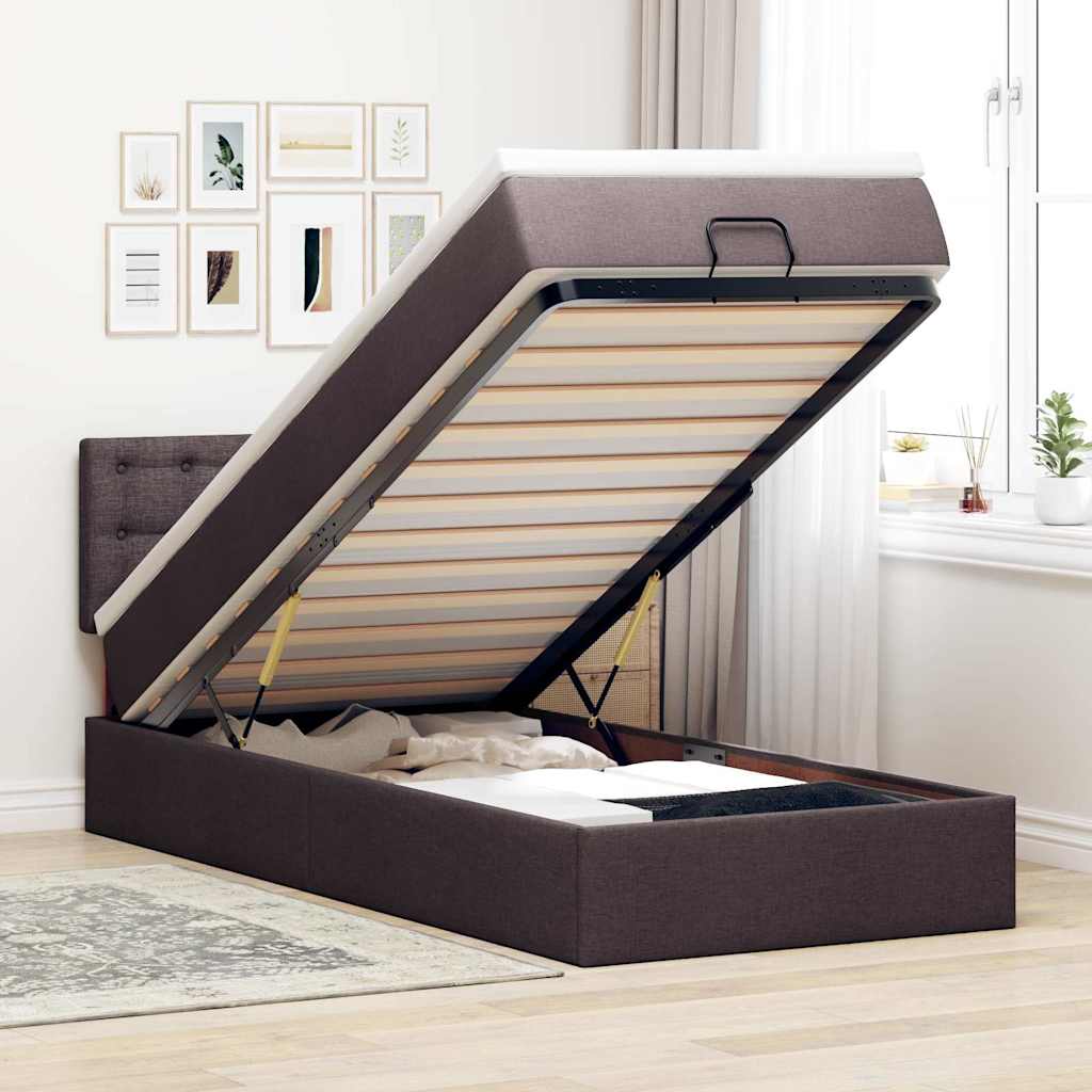 Lit Ottoman Avec Matelas Tissu