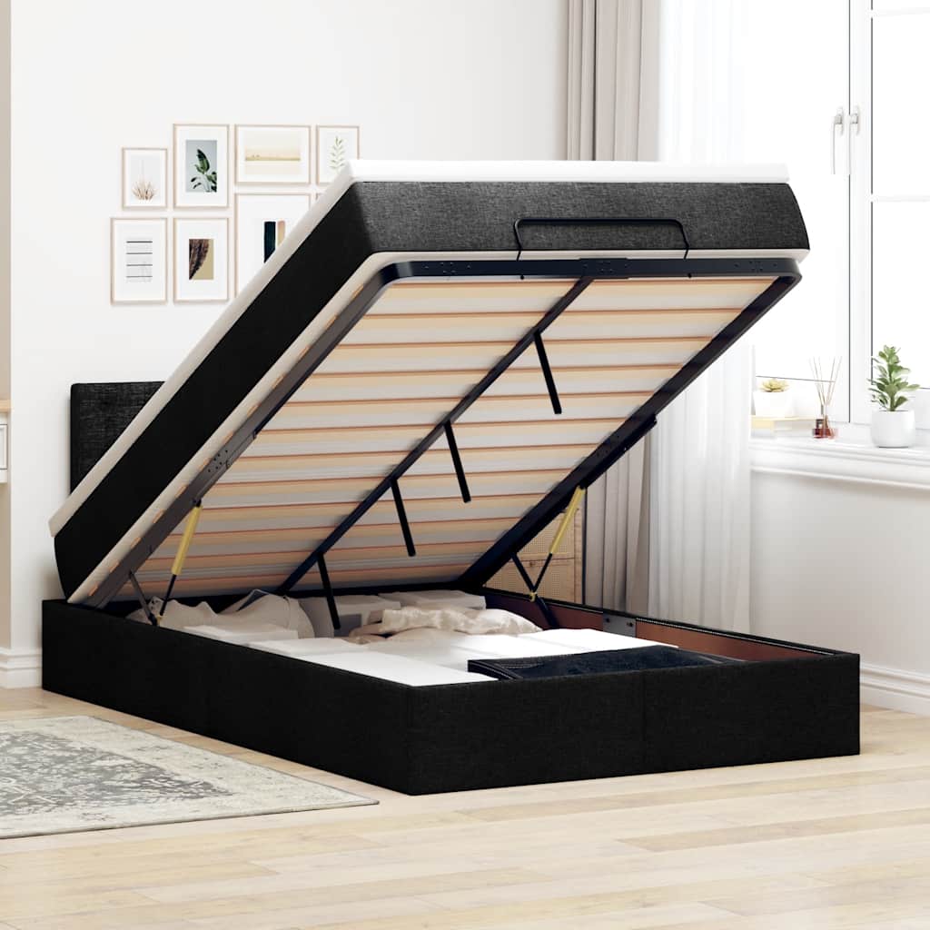 Lit Ottoman Avec Matelas Tissu
