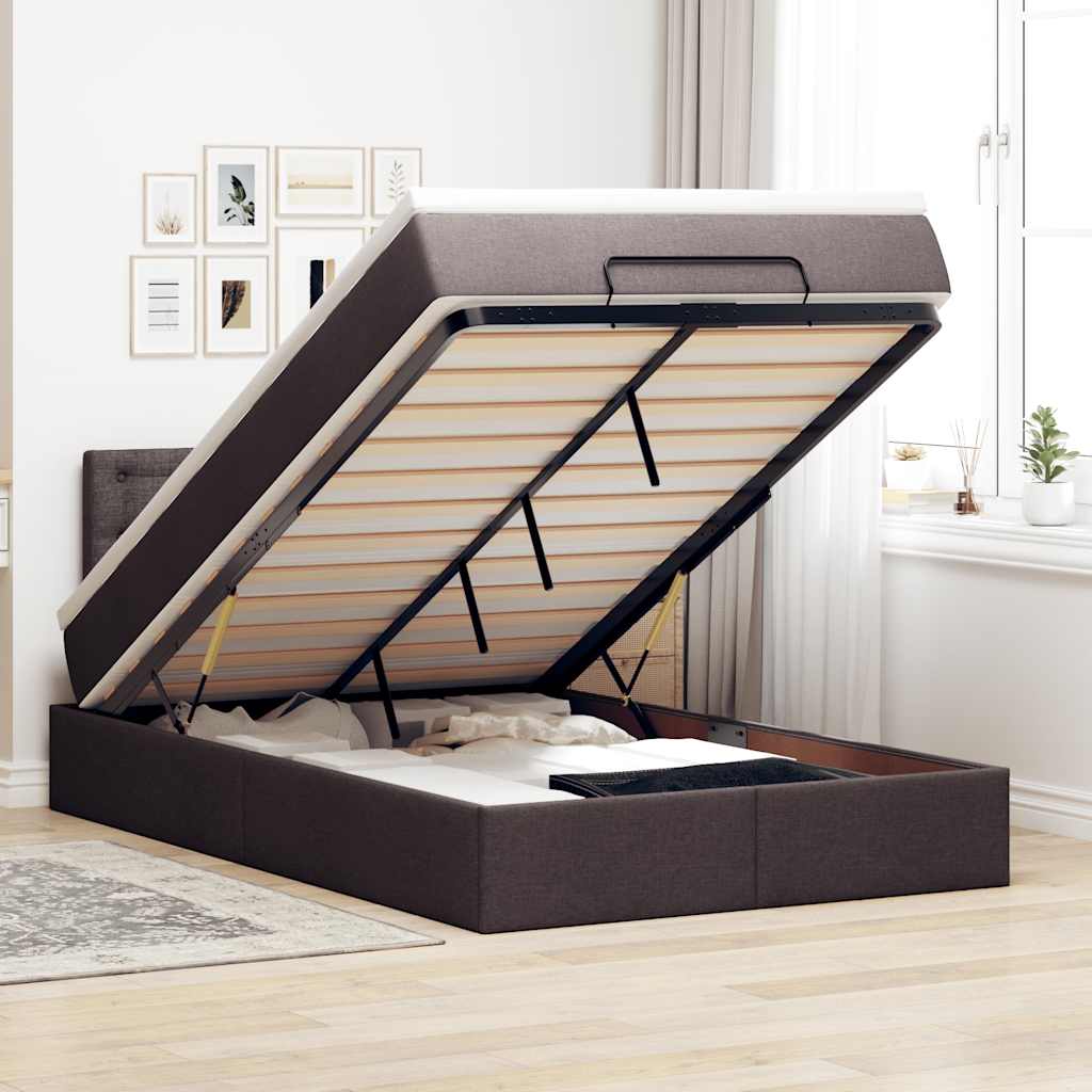 Lit Ottoman Avec Matelas Tissu