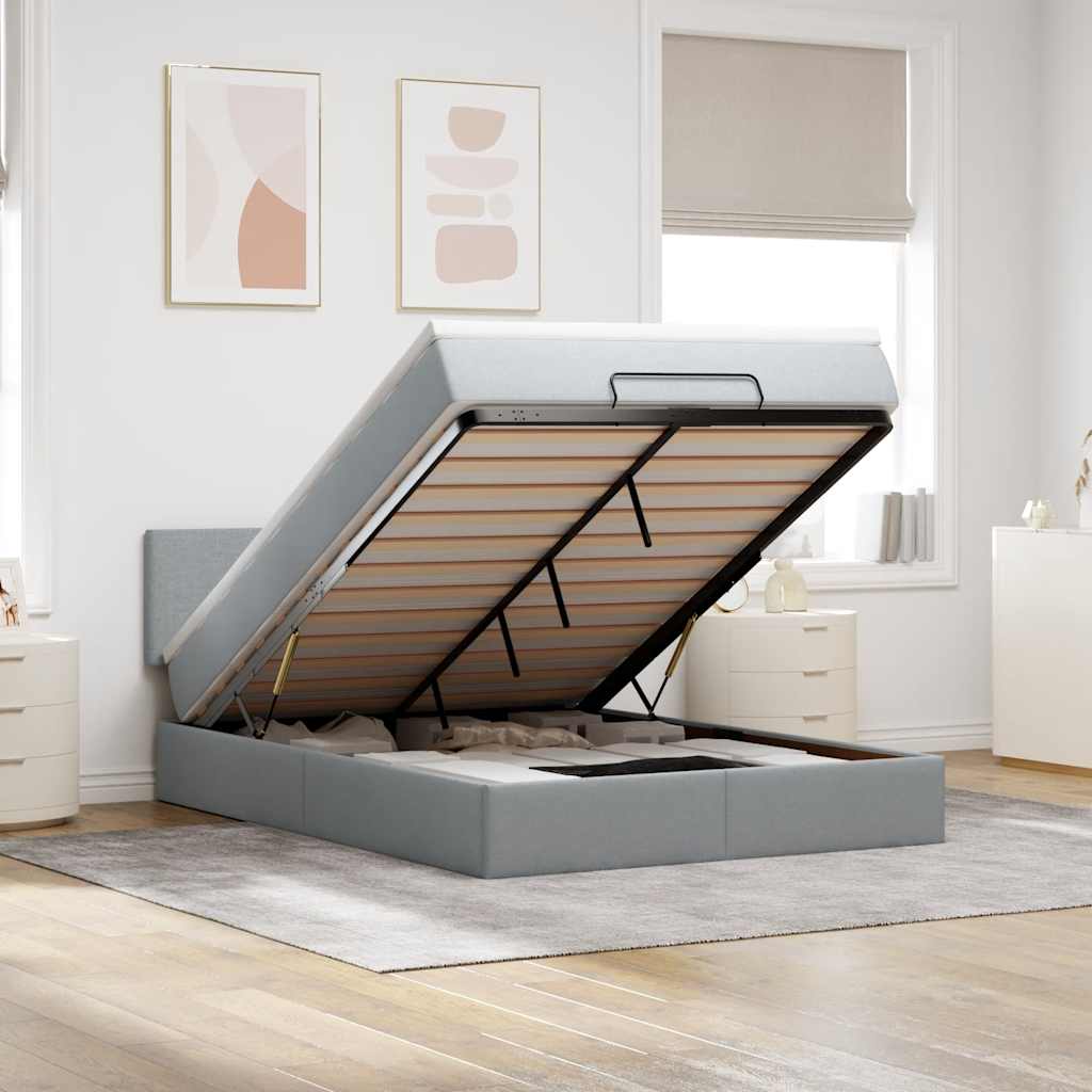 Lit Ottoman Avec Matelas Tissu