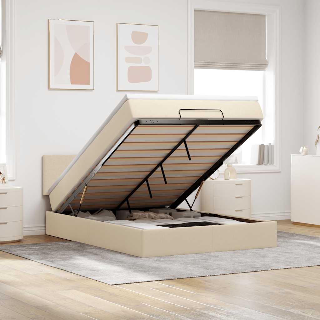 Lit Ottoman Avec Matelas Tissu