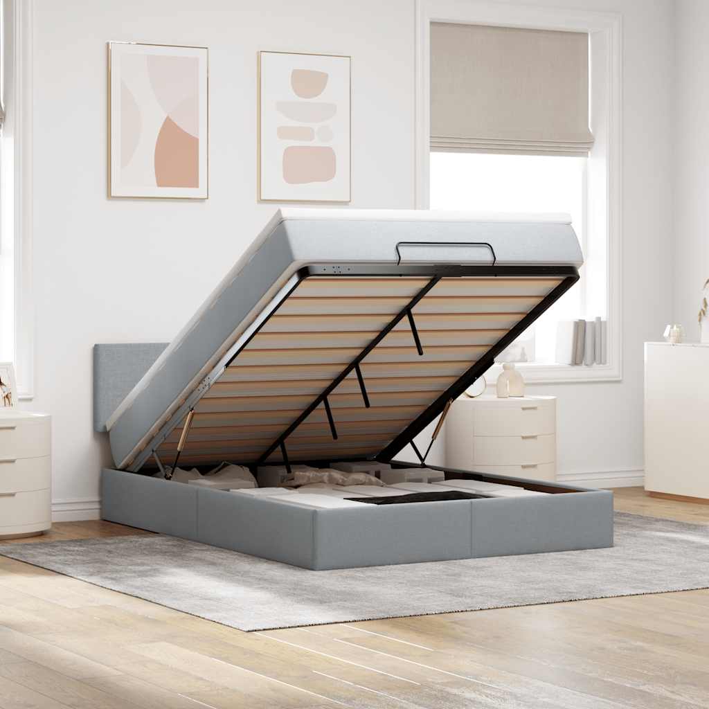 Lit Ottoman Avec Matelas Tissu