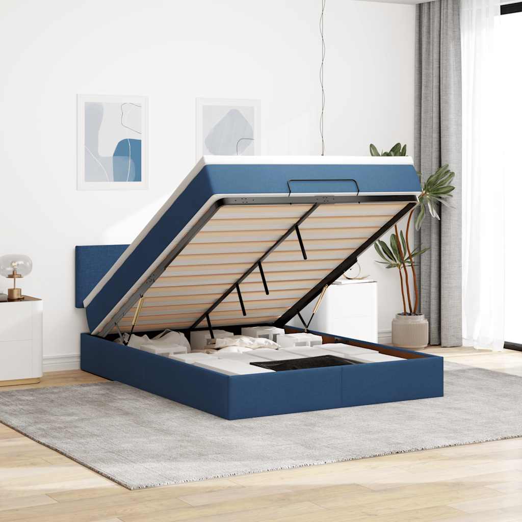 Lit Ottoman Avec Matelas Tissu
