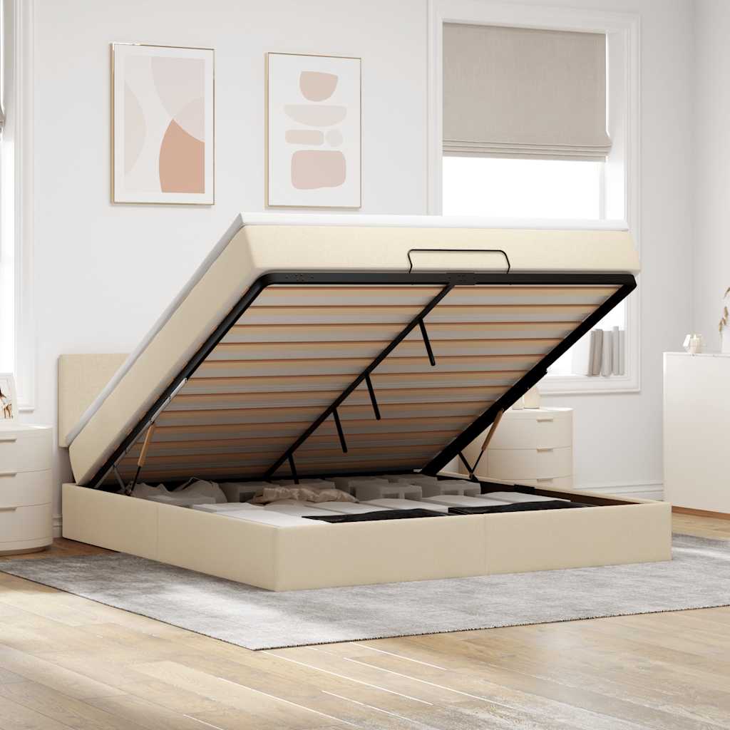 Lit Ottoman Avec Matelas Tissu