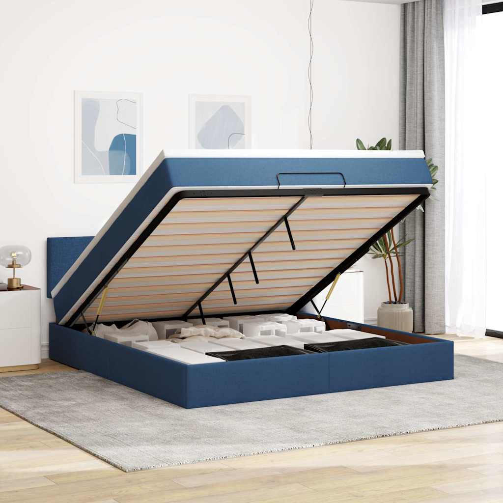 Lit Ottoman Avec Matelas Tissu