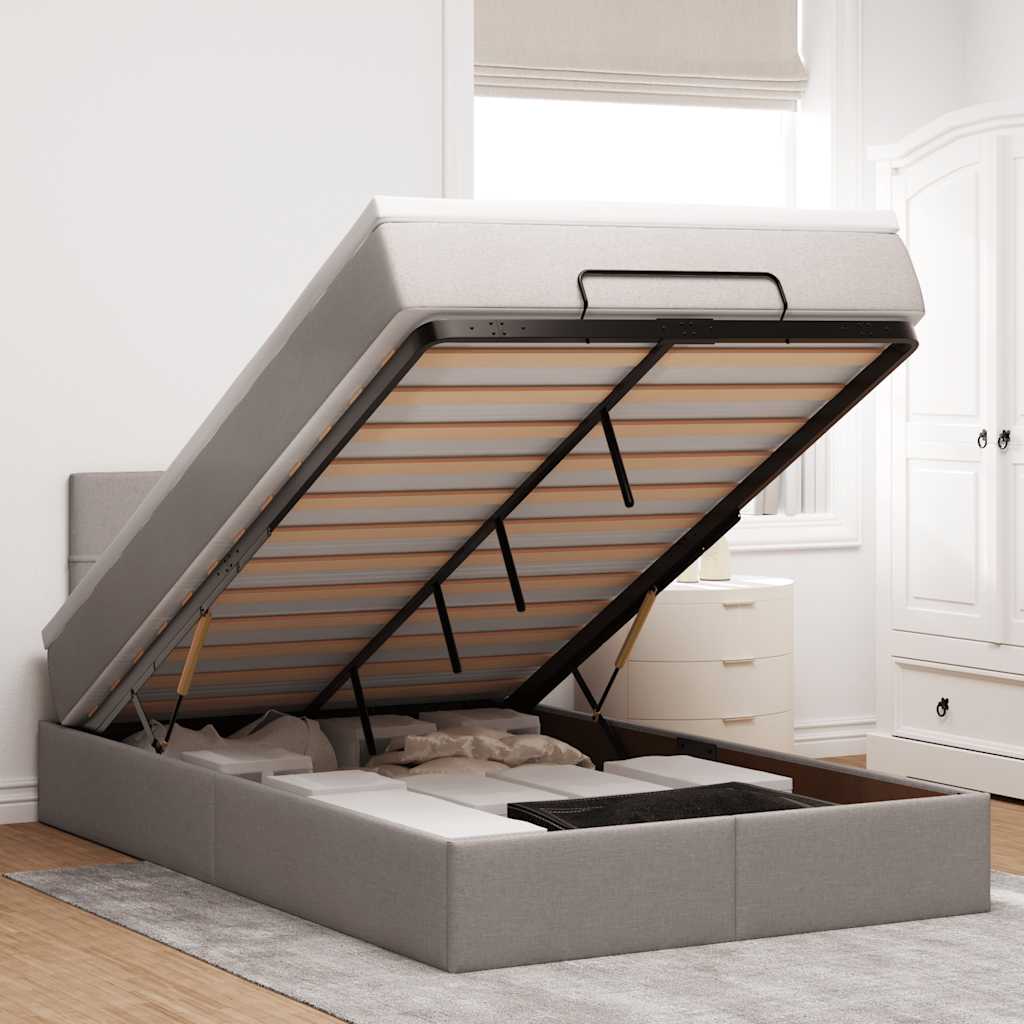 Lit Ottoman Avec Matelas Tissu