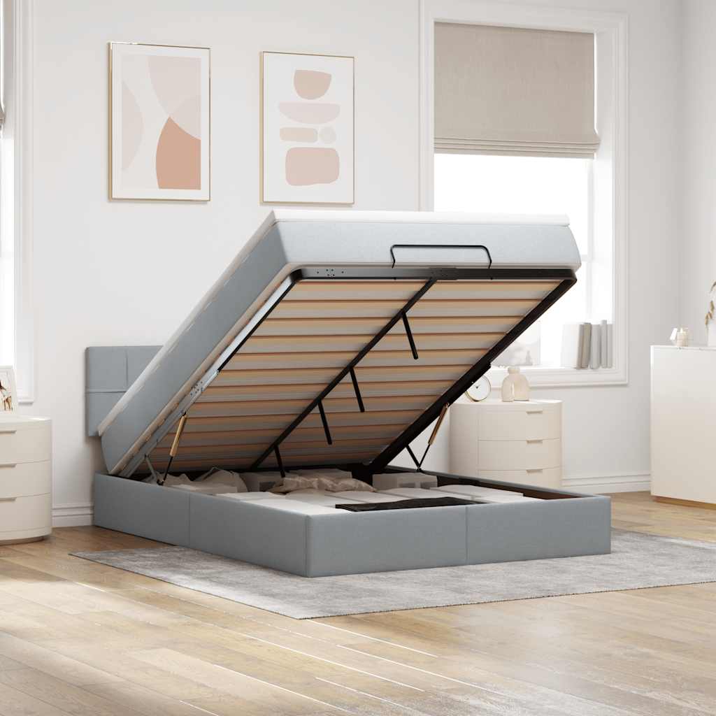Lit Ottoman Avec Matelas Tissu