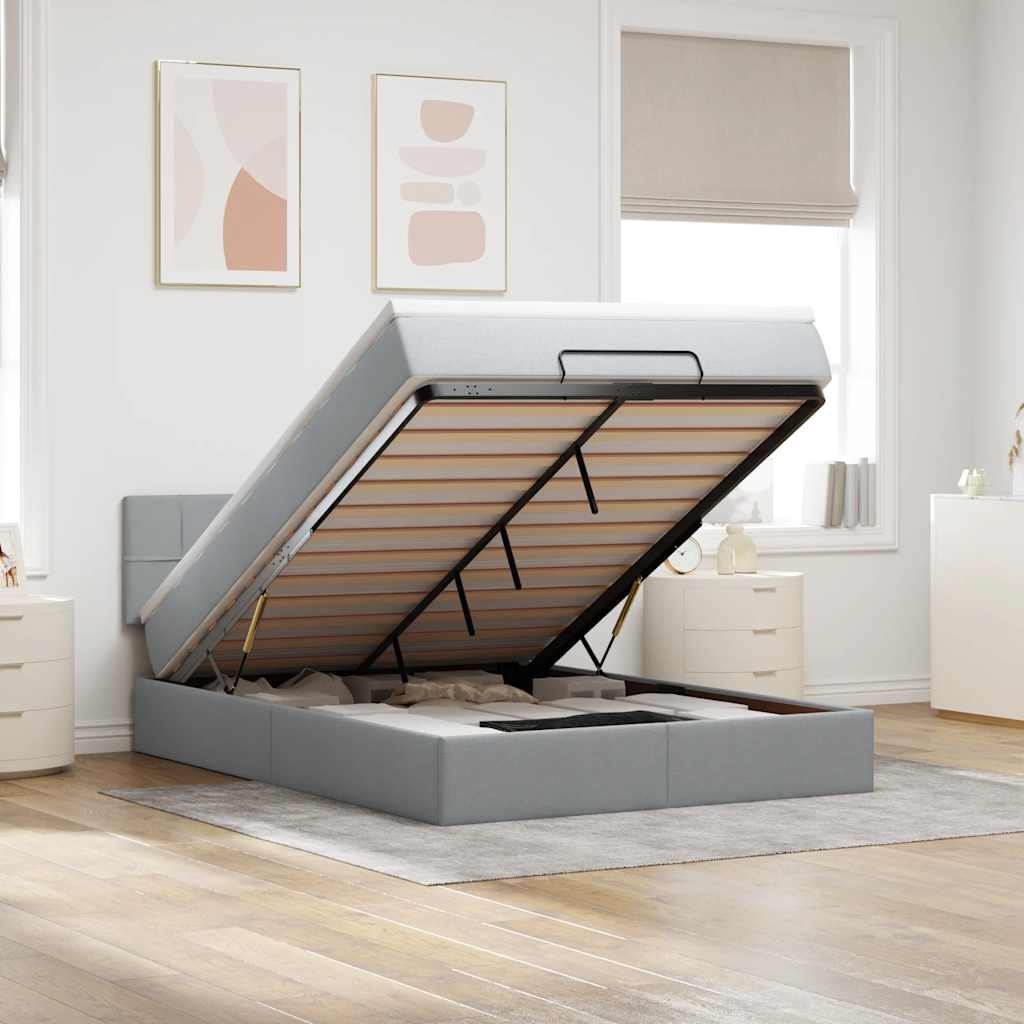 Lit Ottoman Avec Matelas Tissu