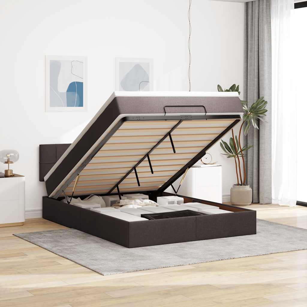 Lit Ottoman Avec Matelas Tissu
