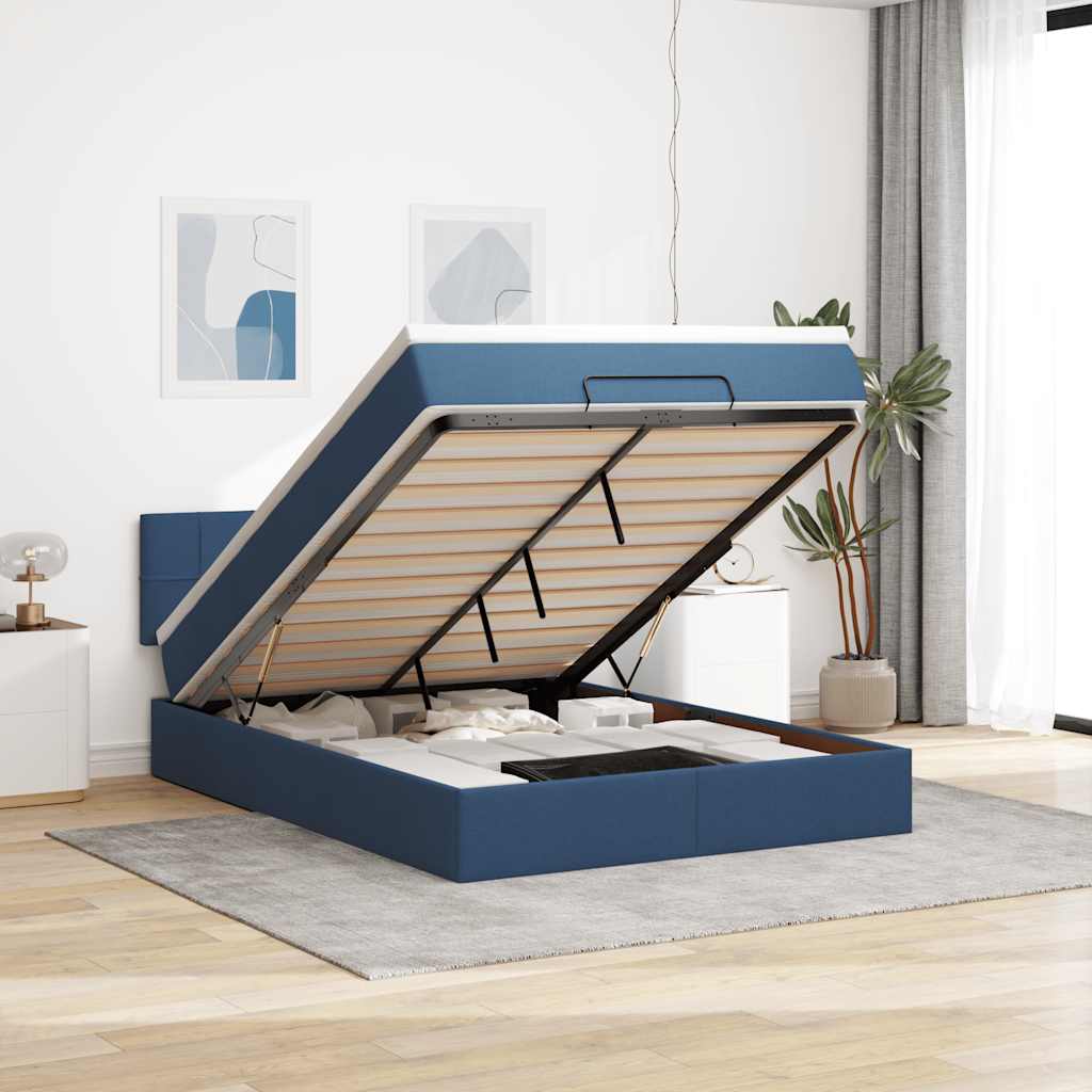 Lit Ottoman Avec Matelas Tissu