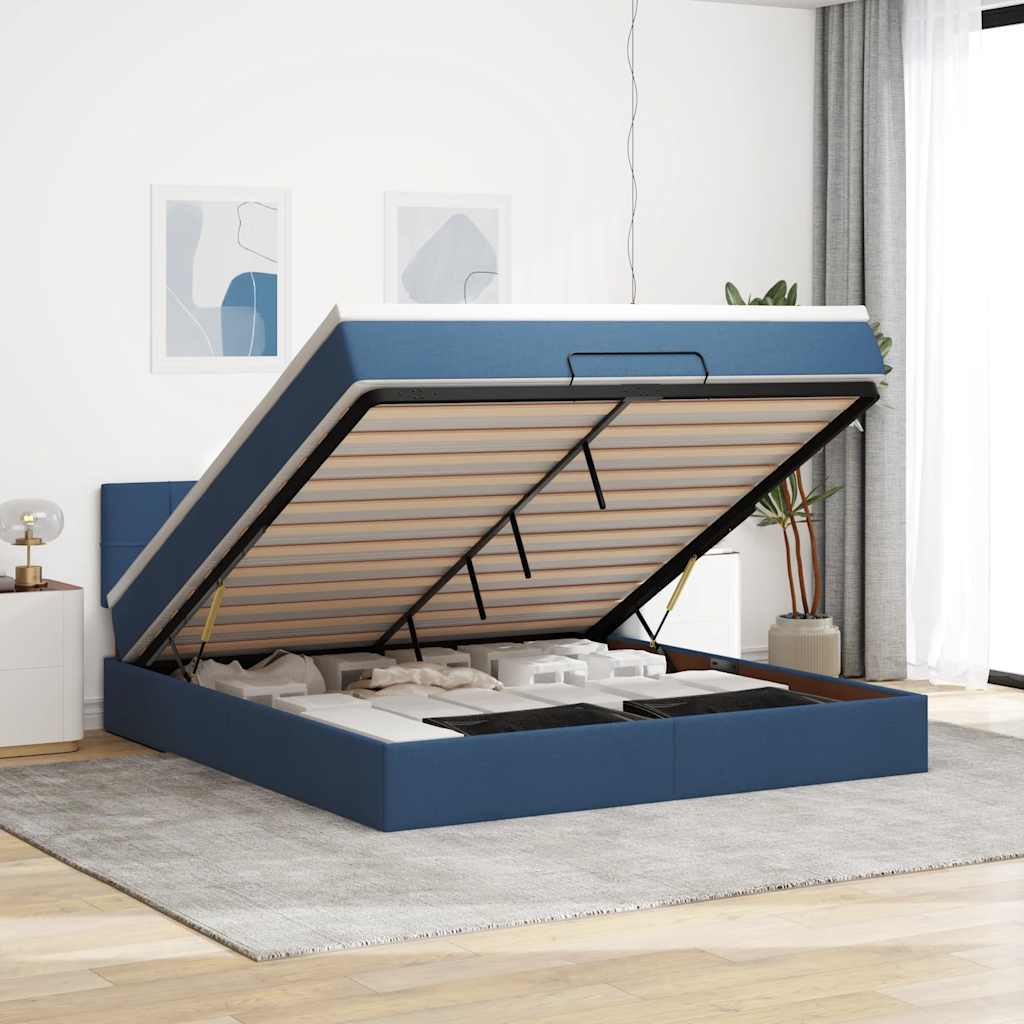 Lit Ottoman Avec Matelas Tissu