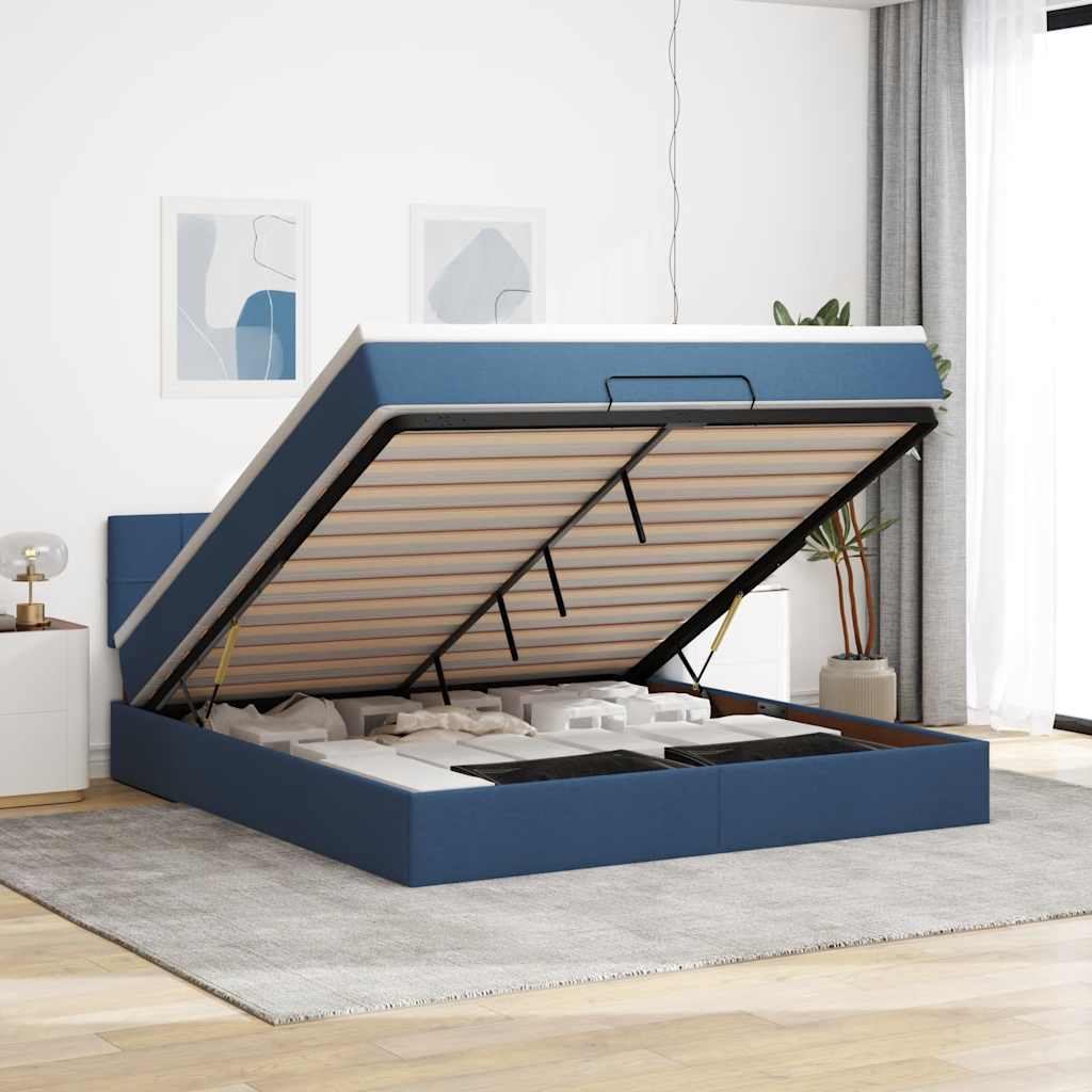Lit Ottoman Avec Matelas Tissu